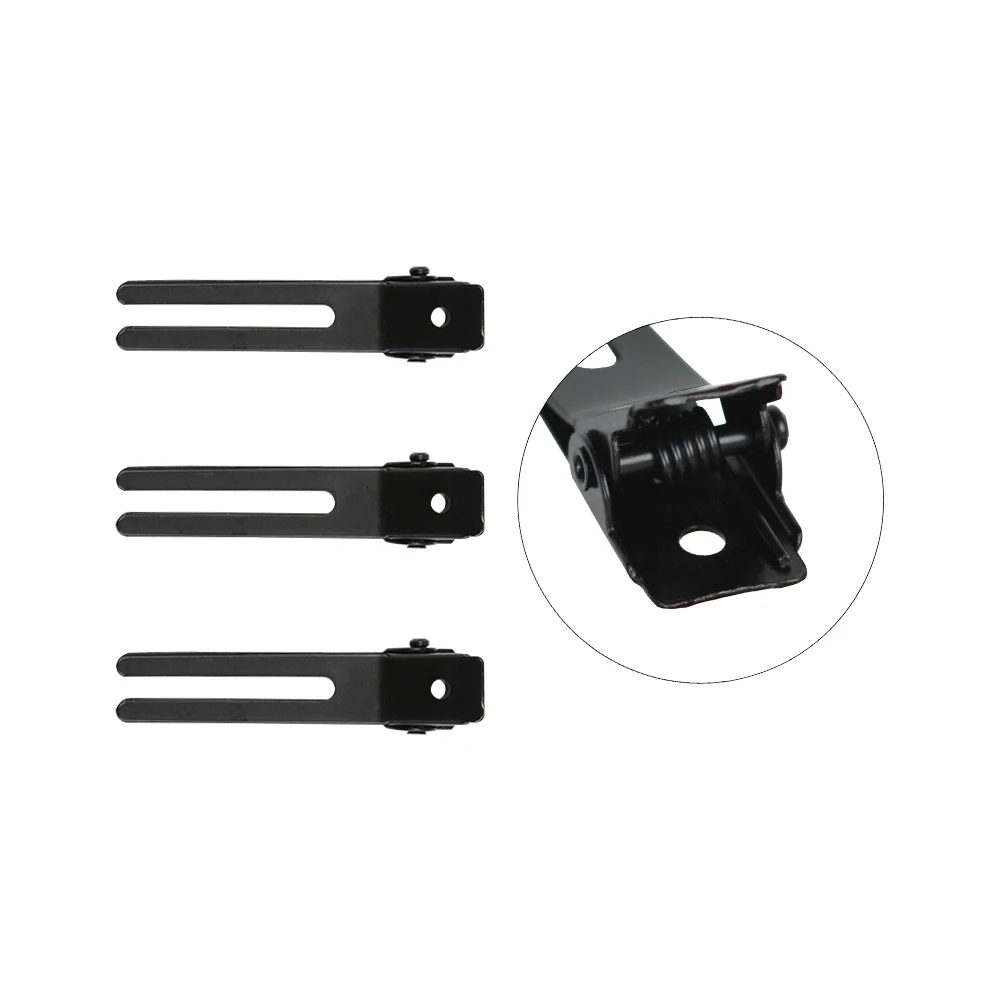 10Pcs Hair Clips 1.8 Inches Double Prong Curl Clip Black Setting Section Alligator Hairpins for DIY Hair Styling Tools