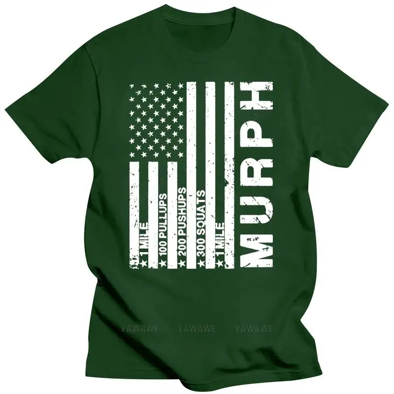 Bawełniane koszulki teeshirt Memorial Day Murph shirt podjąć wyzwanie czarne T-shirt męski S-4XL męskie bluzki z krótkim rękawem