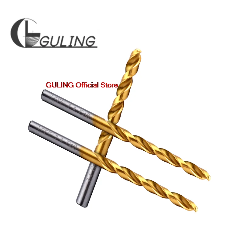 GULING HSS-Co8 DIN 338 Straight Shank Cobalt Twist Drill 1 2 3 4 5 6 7 8 9 10 11 12 13 mm Drills Bit For Stainless Steel