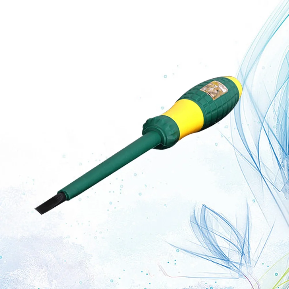 

Screwdriver Voltage Tester Pen Abs+Tpr Handle Led Indicator Live Wire Detection Deep Hole Electrical Work Insulated Tool