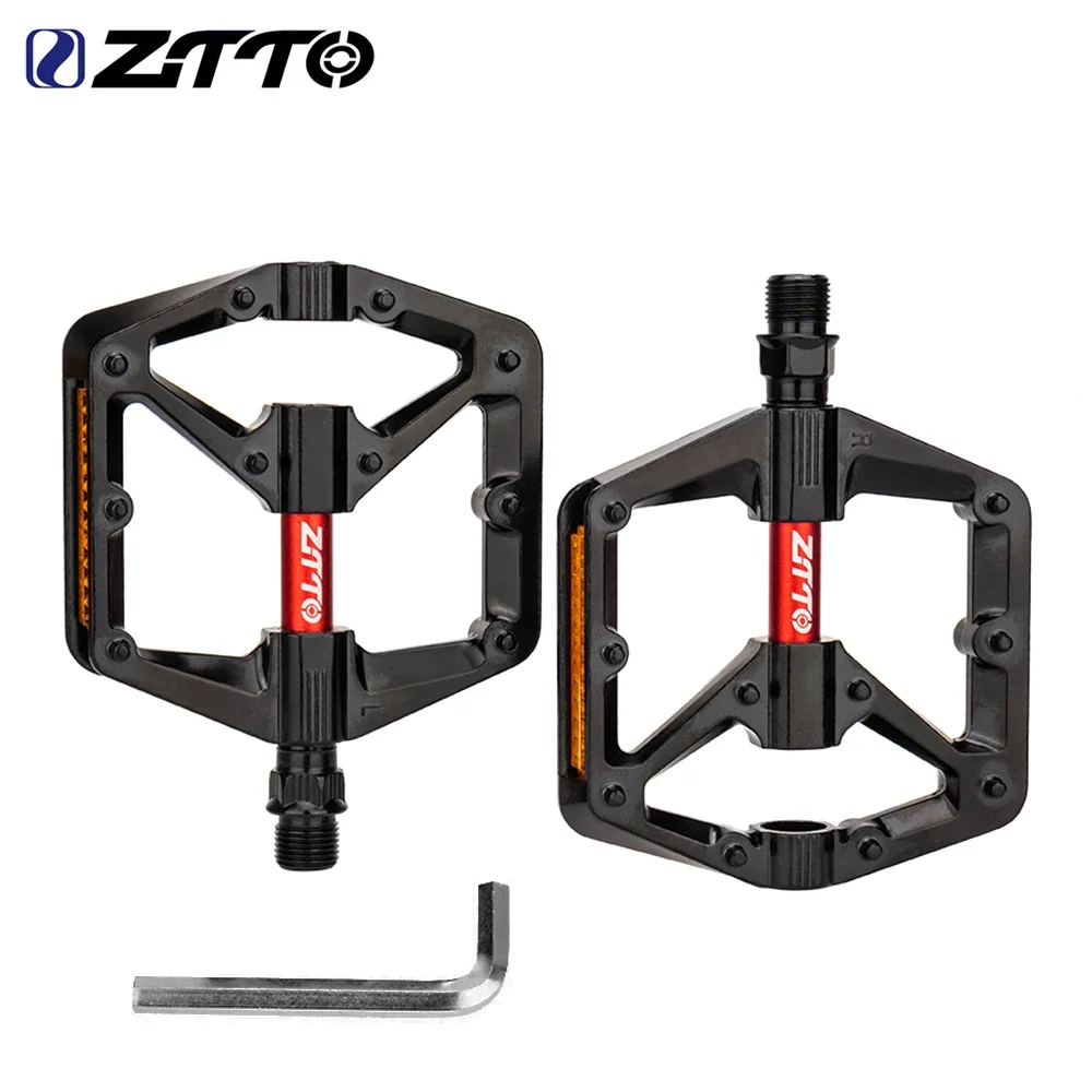 

ZTTO Accessories MTB Bicycle Pedal DU Bushing Bearings Flat Pedals Aluminum Alloy AM Enduro Road Bike Riding 9/16 Thread