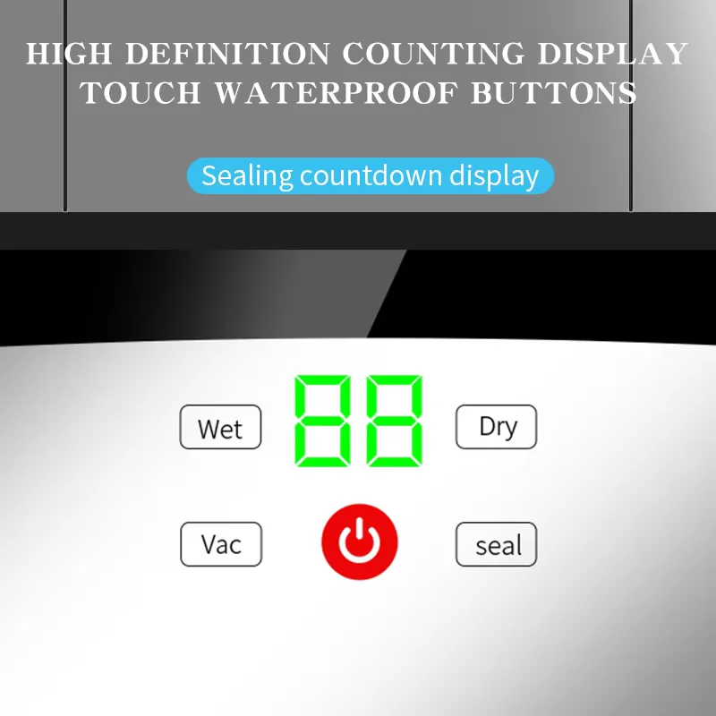 C715 Rechargeable Wireless Portability Vacuum Sealer With Sealing Countdown Display Multi-Pack Vacuum Touch Waterproof Buttons