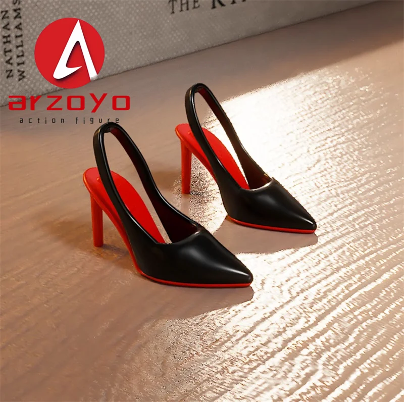 Buty na wysokim obcasie w skali 1/6, seksowne, damskie, model z PVC, pasują na figurki żołnierzyki TBL JIAOU o wysokości 12 cali.