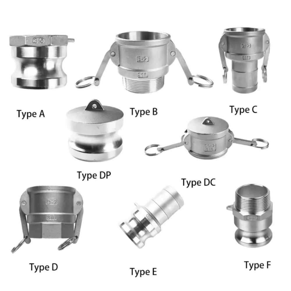 SS304 Camlock Quick Joint A/B/C/D/E/F Snap‑on Hose Coupler 1