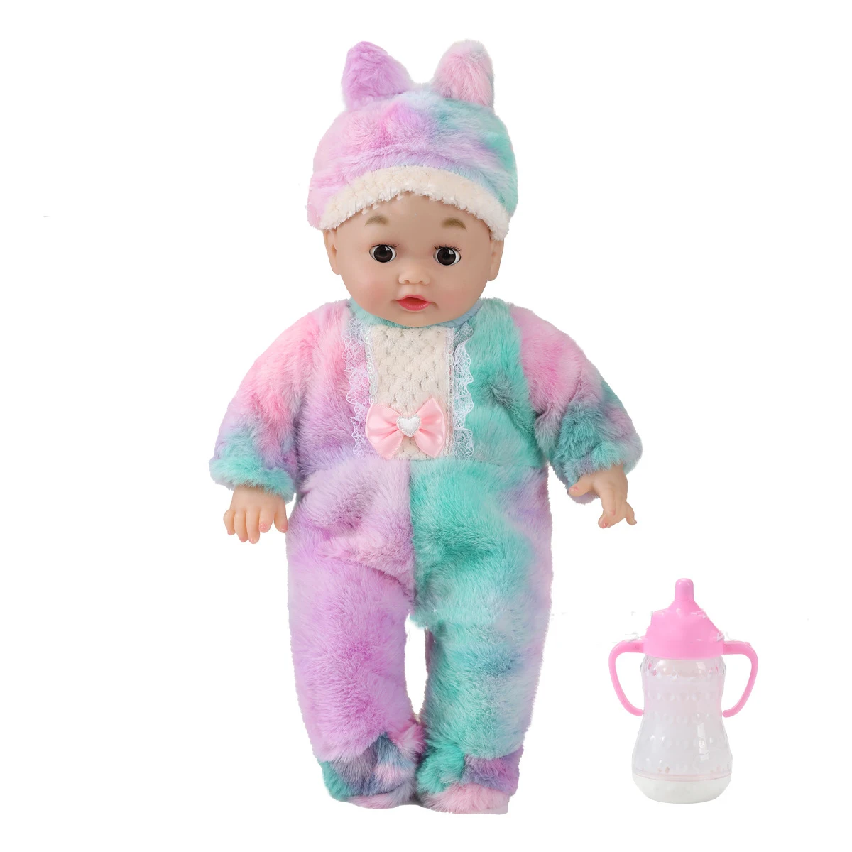 Lalka Reborn 46 cm, zabawka z funkcjami symulowanymi, pluszowa lalka winylowa, zawiera ubranka i kapelusze dla lalki, najlepszy prezent świąteczny dla dzieci.