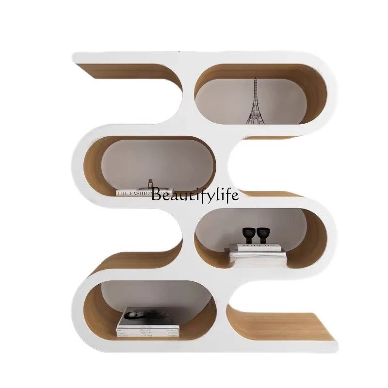 

Nordic design creative bookcase bookshelf model room decorative shelf storage personalized shelf