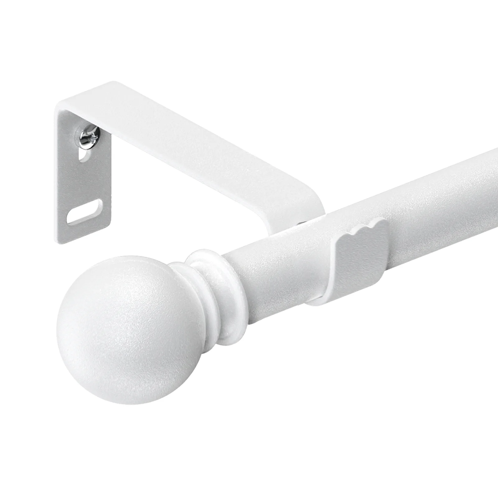 Hastes de cortina para janelas, haste de cortina decorativa de 5/8 polegadas, cortina de janela resistente com emenda preta fosca