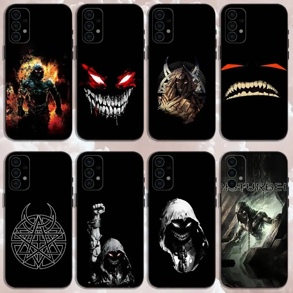 

ROCK D-Disturbed Band Phone Case For Samsung Galaxy A73,31,32,72,41,53,52,71,22,5G,Note,J7,8,9 Soft Black Cover