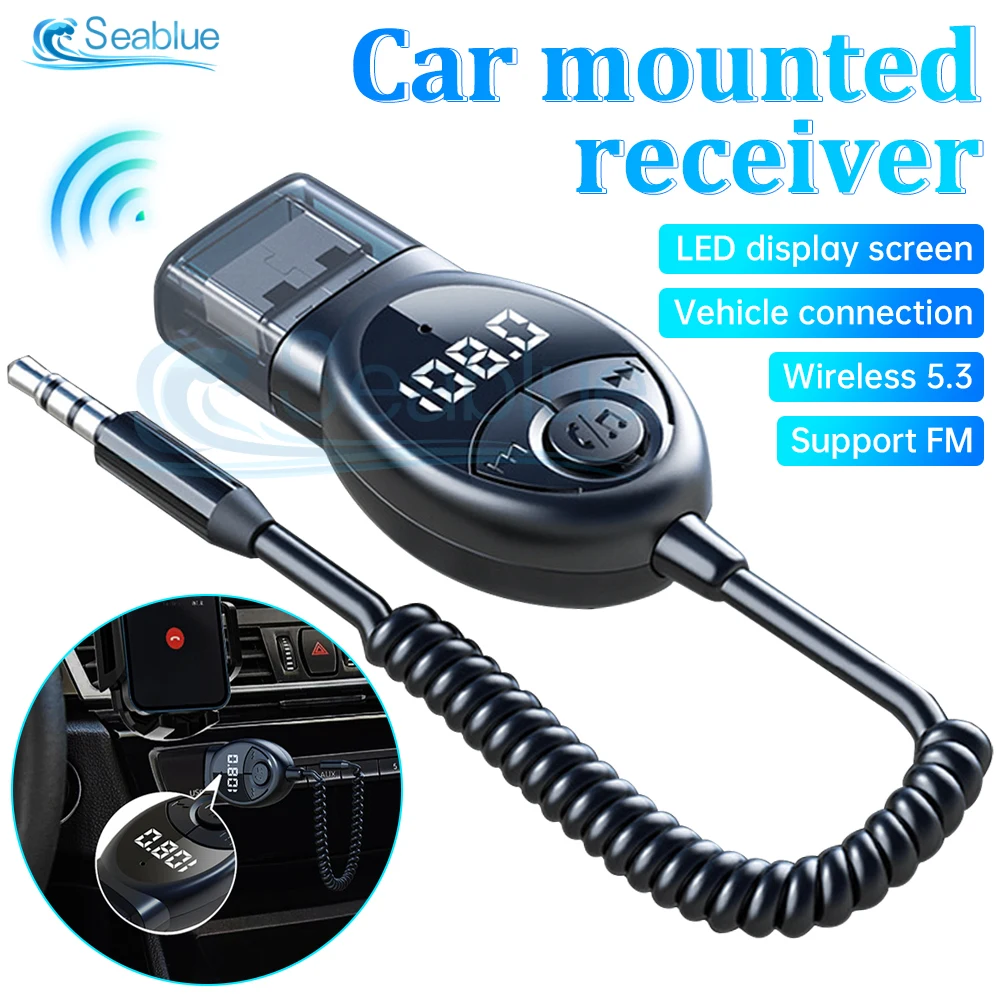 USB DC 5V FM Transmitter Bluetooth 5.3 Car Audio Transmitter Wireless Bluetooth Adapter Car Kit Handsfree For Phone