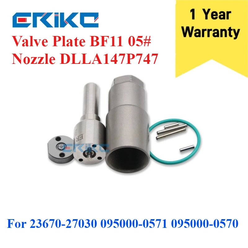 

Ремкомплект форсунки Пластина клапана отверстия BF11 05р. # Форсунка DLLA147P747 для 23670-27030 095000-0571 D4d Rav4 095000-0570