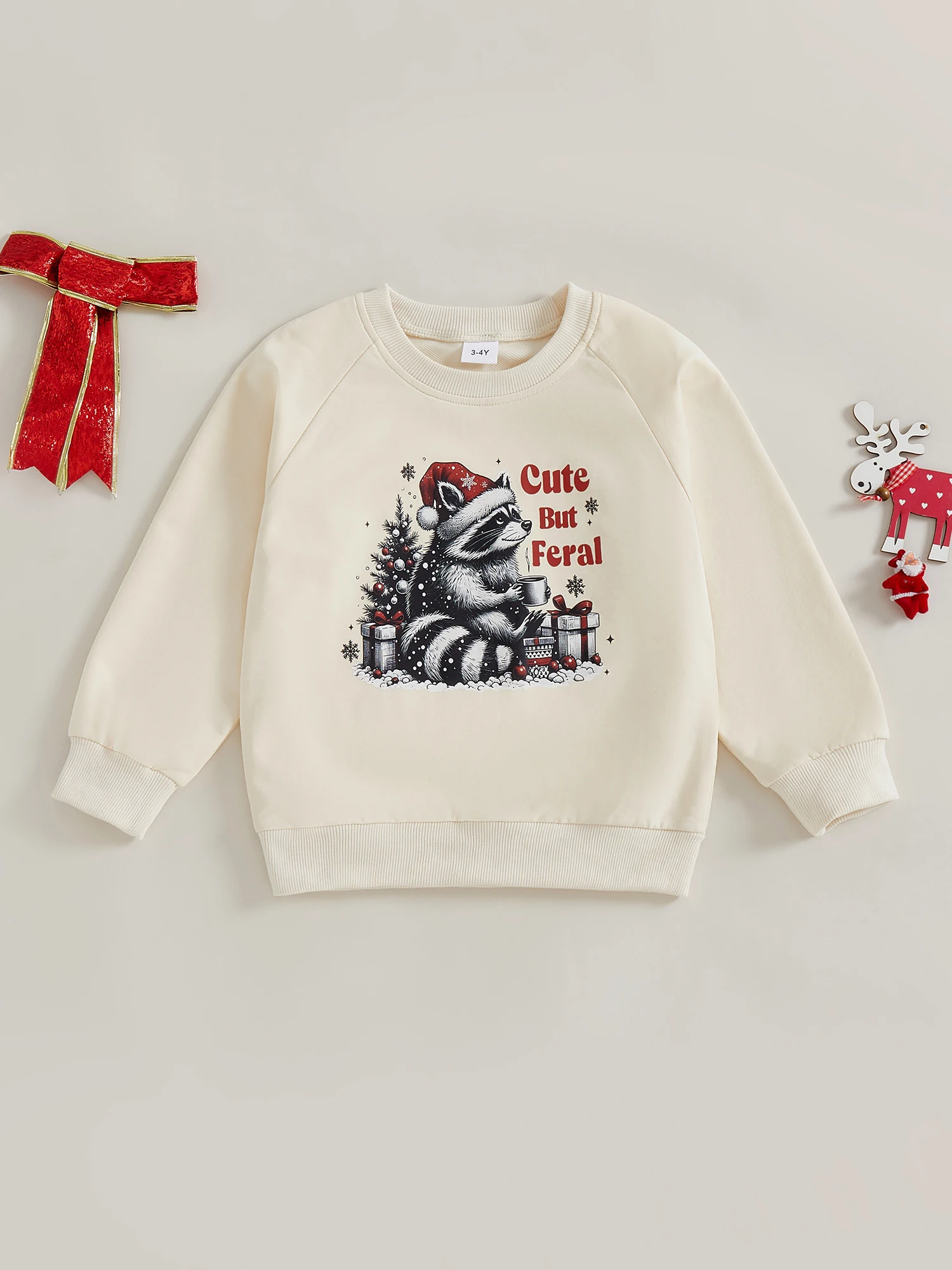 Entzückende Urlaubs-Kapuzenpullover für Kleinkinder mit festlichem Rentier-Design, gemütliche Weihnachtspullover für Kleinkinder, warme Winterpullover