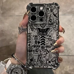 O-one D-Directions Plating Case For Xiaomi Redmi 14C 13C 12C K50 K40 Note 13 12 11 10 9S 4G 5G Anti Fall Airbag Back Cover