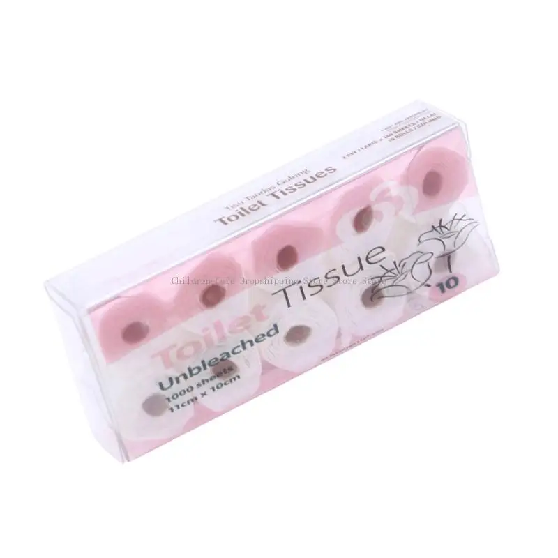 Simulation Miniature Tissue Paper Towel Roll Set For 1/12 Doll House Decoration