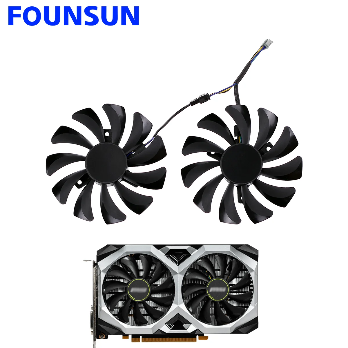 New 2PCS/set 85MM  HY-D09010SH GPU Cooling Fan For MSI GTX 1660 1660TI RTX 2060 VENTUS Video Card Cooler Fan HA9010H12SB-Z