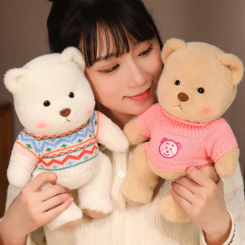 Handmade Joint Sweater Bear Plush Doll Joints Can Be Moved High Quality Bear Plush Toys For Boys And Girls Birthday Gifts