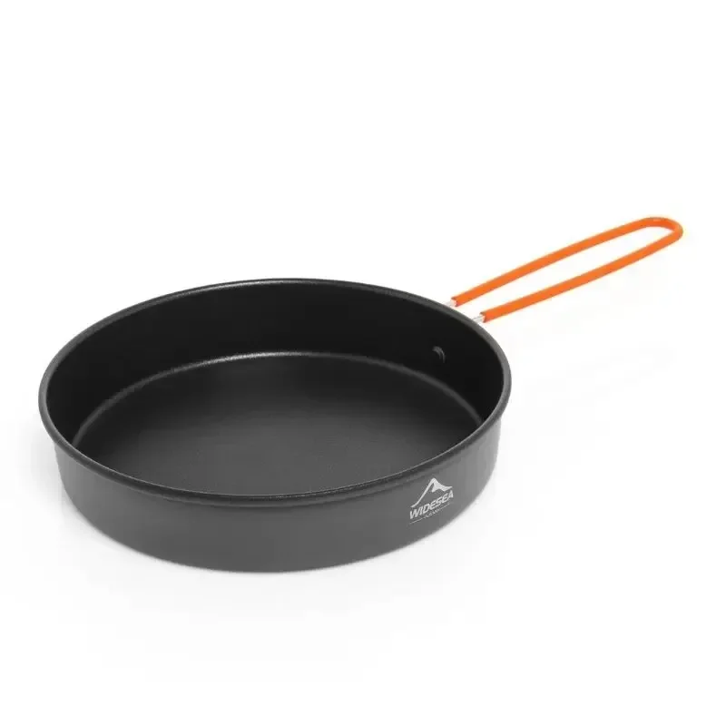 

Widesea Camping Feast Non-stick Frying Pan Pot Bowl Ultra-light Plate Tableware Cooking Utensils BBQ Picnic Cookware