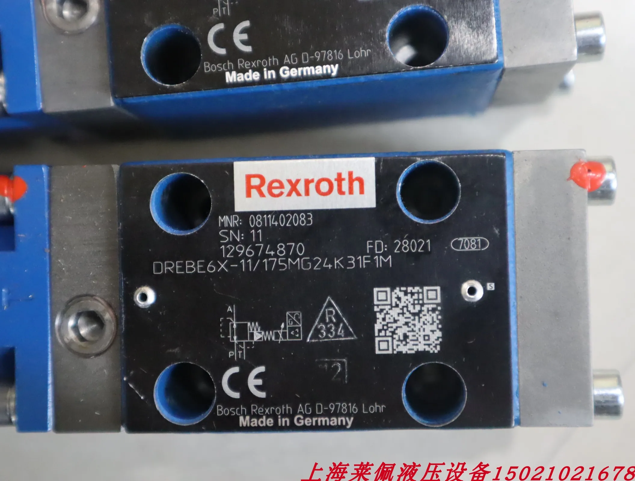 

0811402083 DREBE6X-12/175MG24K31F1M German Rexroth REXROTH Proportional Valve