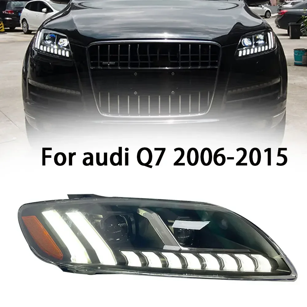 

2pc Led Headlights For Audi Q7 2006-2015 Accessories Car Modified Q8 Style DRL Turn Signal Headlamp Assembly
