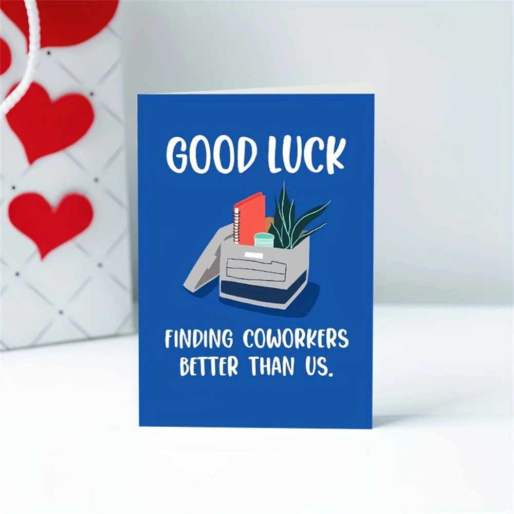 1pc,Coworker Leaving Card for Men Women, Going Away Gift for Coworker, Farewell Card, Goodbye Card, New Job Card, Good Luck Fin