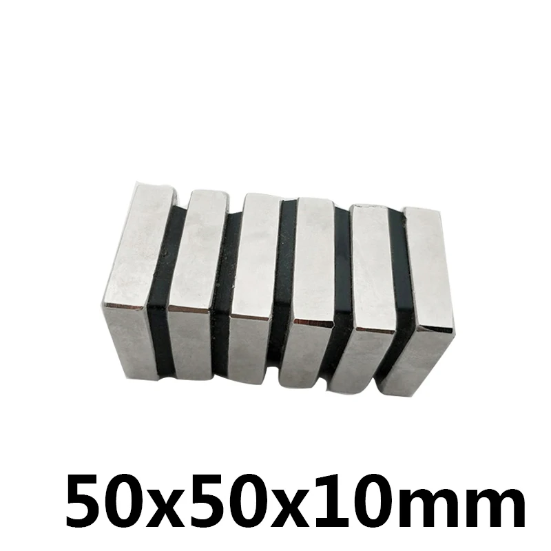 

1/2/3PCS 50x50x10mm N35 Super Strong Neodymium Magnets Block Permanent Magnet 50x50x10 mm NdFeB Powerful Magnetic 50*50*10mm