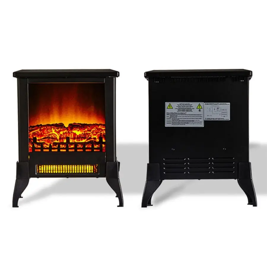

Inch Electric Fireplace with Flame Brightness Overheating Safety Protection 2 STSP Switches 1 Temperature Knob 1400W Heat