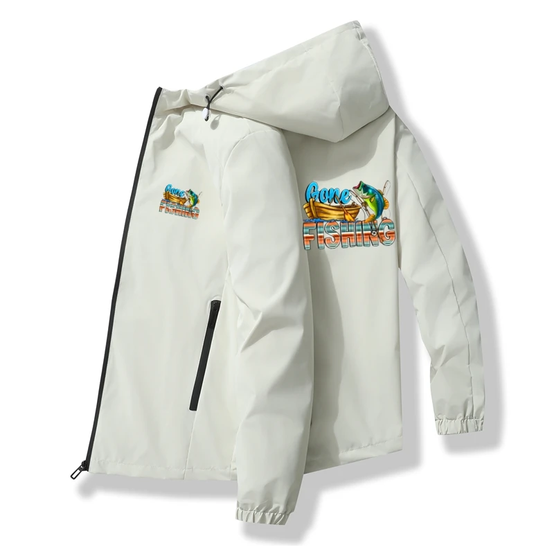たくさんのキャッチが入っています！-トレンディな釣り愛好家向けジャケット、防風性と通気性に優れたアウトドアカジュアルコート
