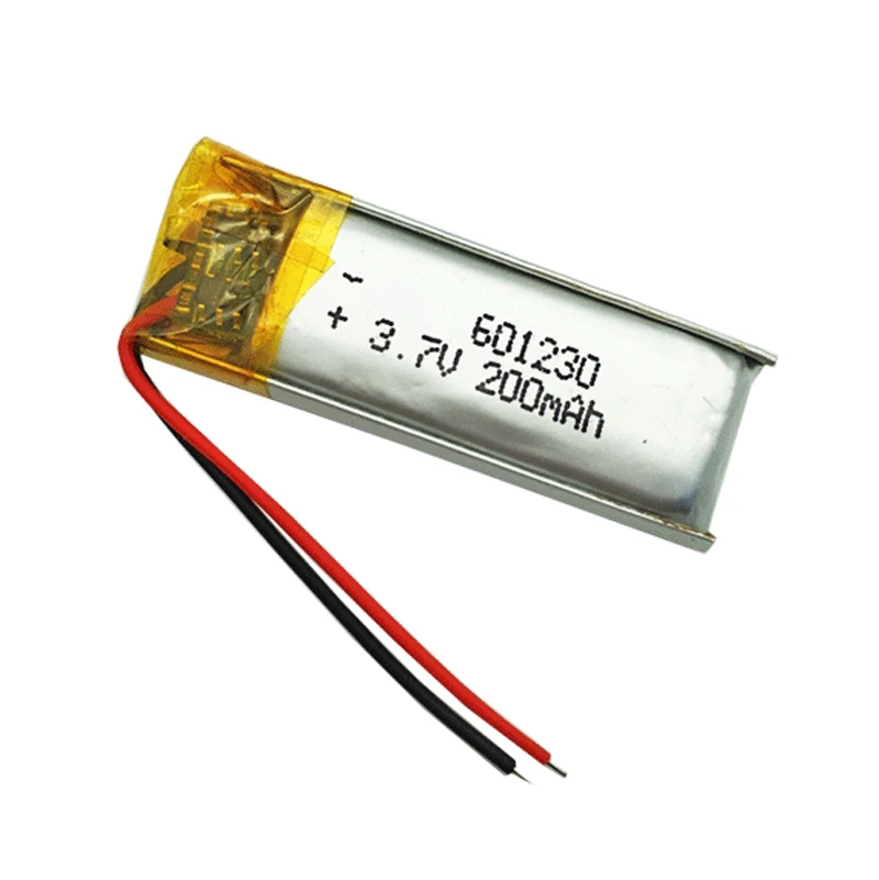 

601230 200mah 3.7V Lithium Polymer Battery For Electric Toothbrush Hearing Aid Smart Bracelet Rechargeable Li-polymer Batteries