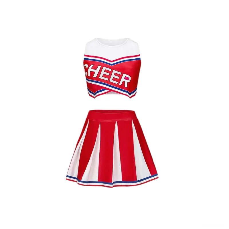 

2025 Adult Competitive Cheerleading Performance Skirt Girls' Aerobics Clothing Set Student Games Uniforms For Cheerleading