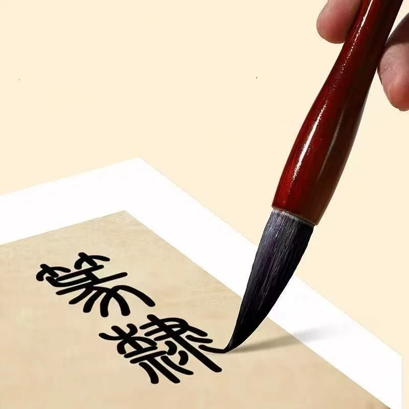 Official Script  Woolen Hair Writing Brush Yan Ou Regualr Running Script Calligraphy Brush Seal Script Chinese Brush Set