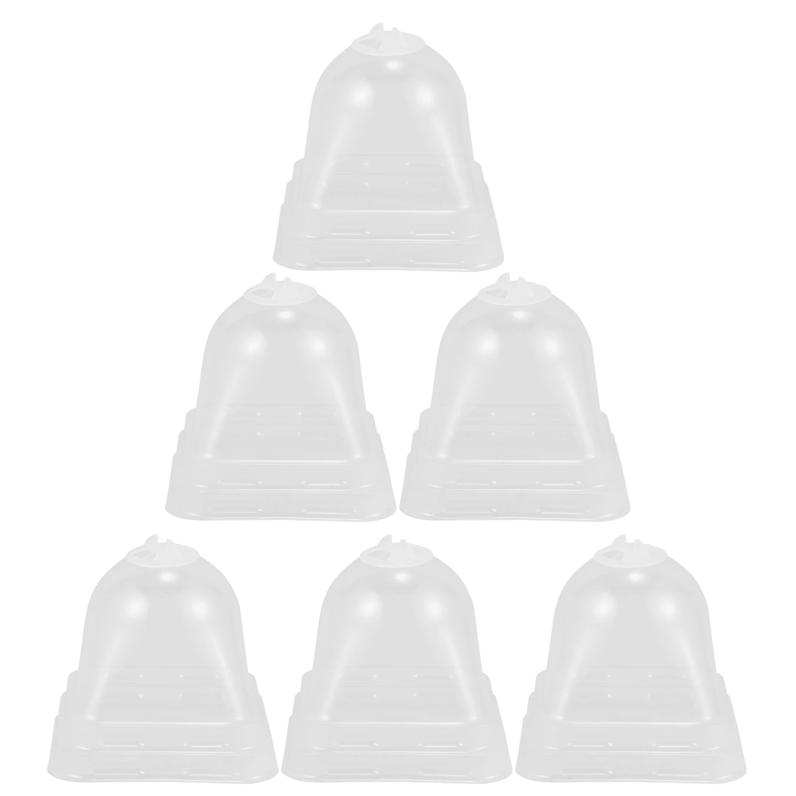 

6pcs 7cm Black Planting Covers Frost Protection Reusable Plastic Winter Plant Protectors Gardening Home L Projects