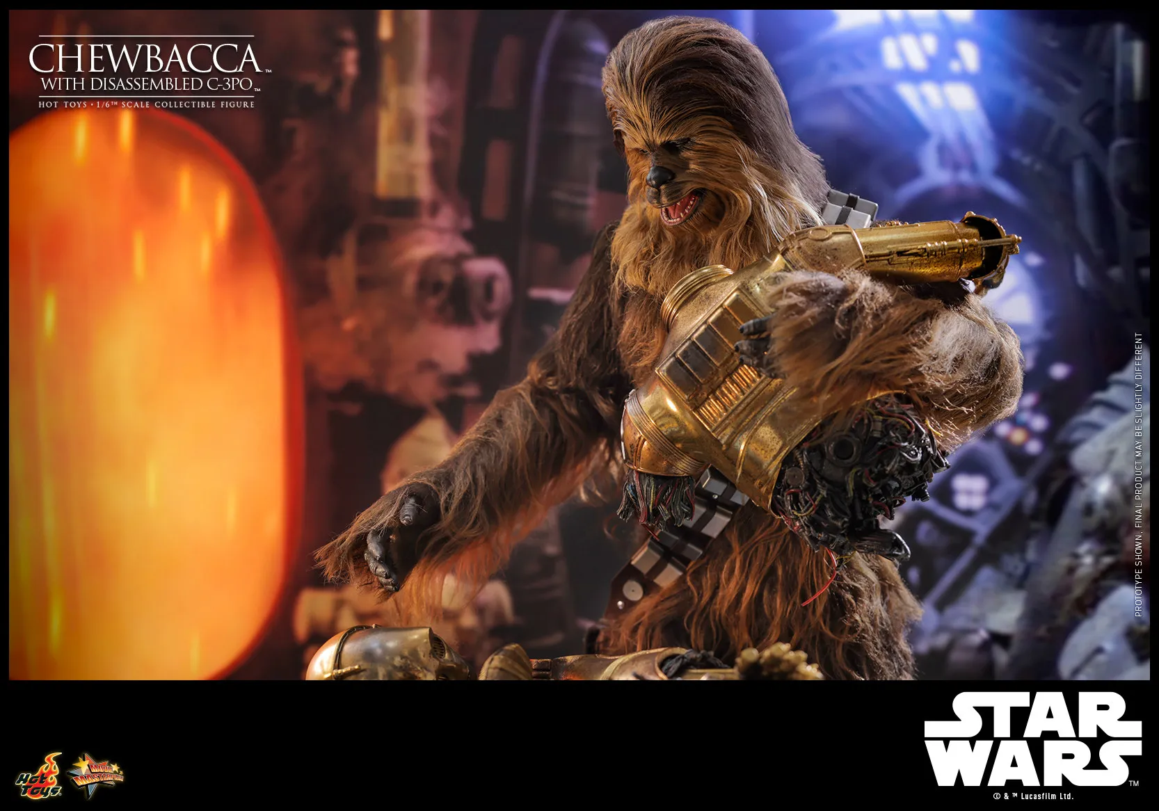 Na stanie HotToys MMS766 Star Wars Chewbacca z rozkładanym C-3PO 1/6 Figurka Akcji Żołnierza Model Kolekcjonerski