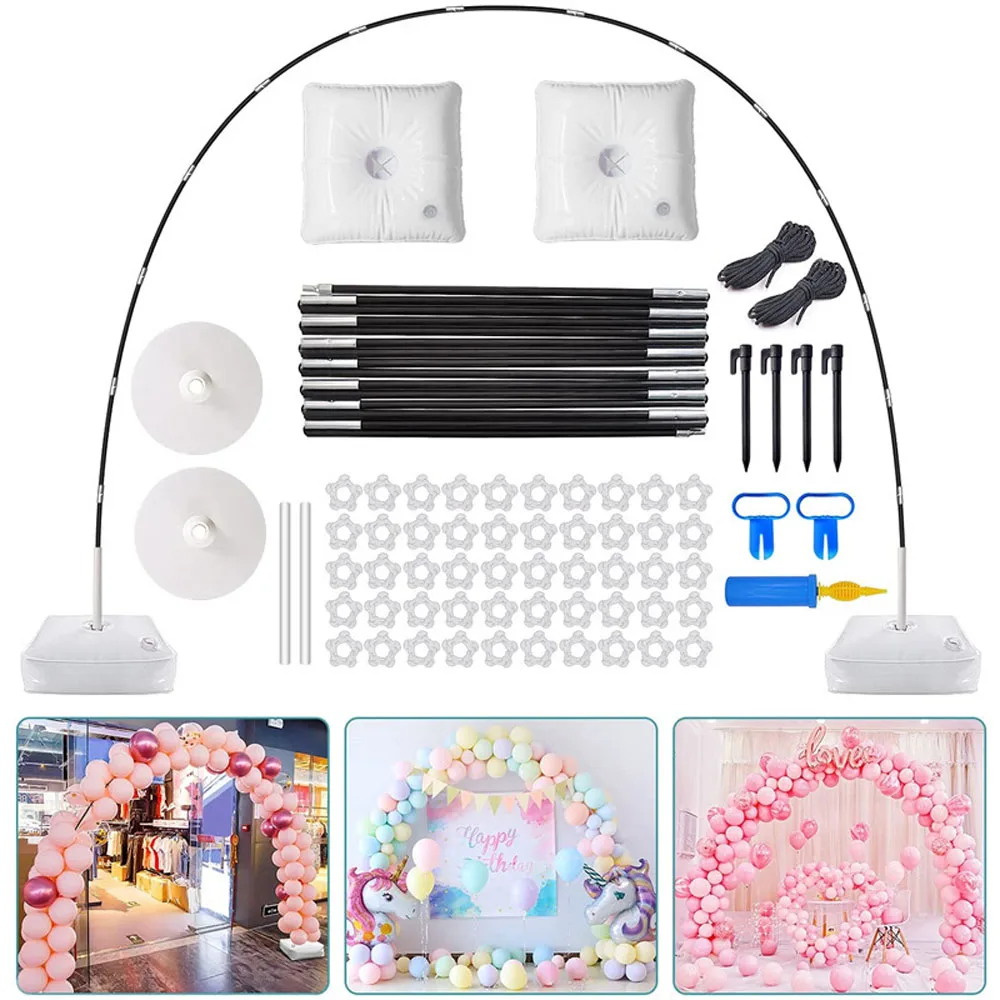 

1 Set Balloon Arch Innovation Large Sturdy Balloon Arch Kit Tall Adjustable Balloon Arch Stand with Water Fillable Bases, Manual
