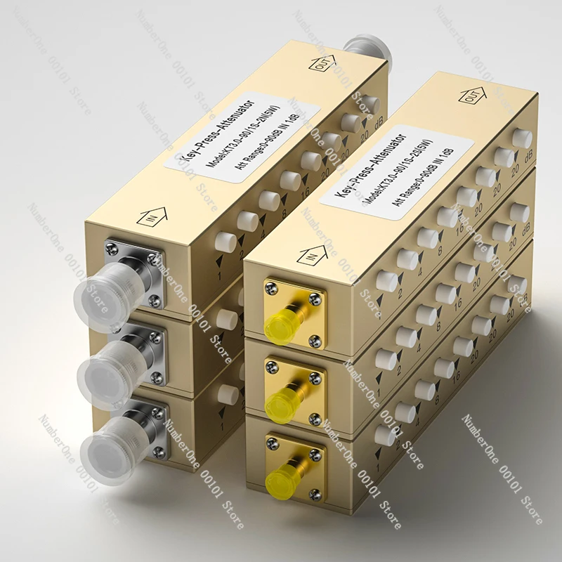 SMA / N Type RF Adjustable Signal Attenuator 0-90db Step Adjustable Attenuator / Key Adjustable Attenuator