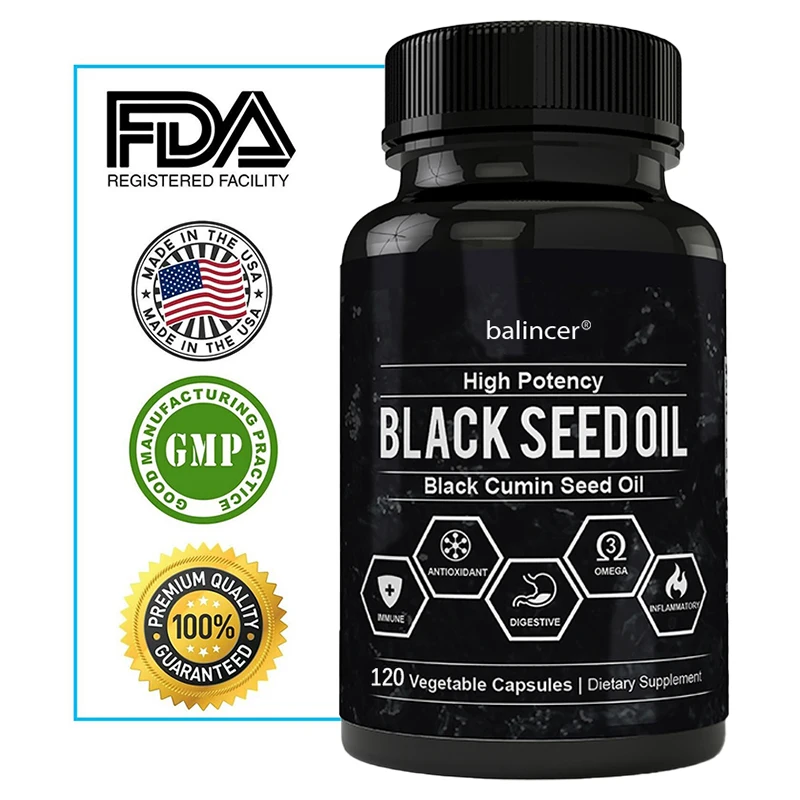 Black Cumin Seed Oil - Supports Immune, Cardiovascular, Hair, Skin, Digestive & Respiratory Health, Promoting Overall Well-being