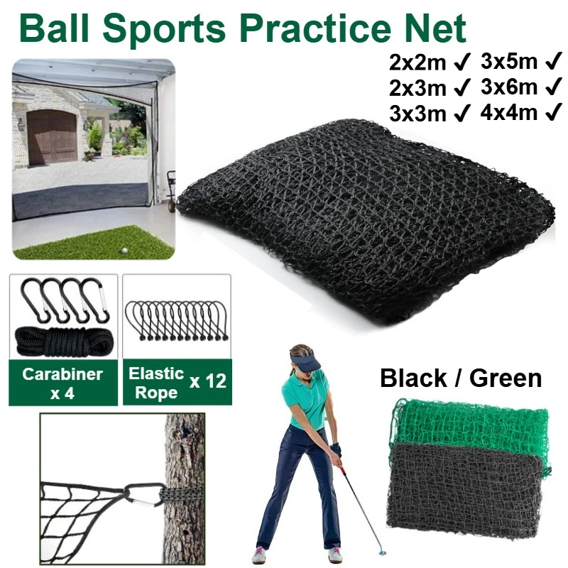 Golf Practice Net Black/Green Reliable Golf Swing Easy Installation Portable Softball Net Backyard Driving Indoor Outdoor Use