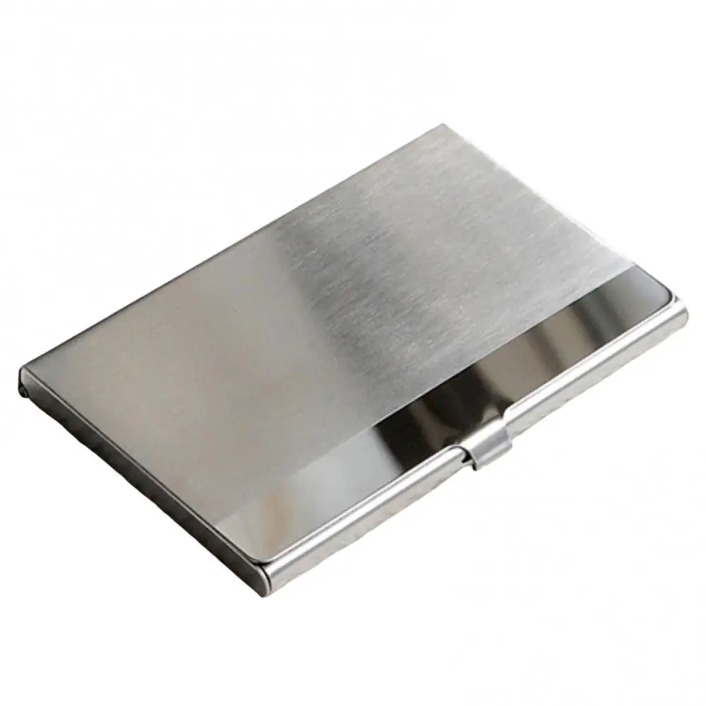 Fashion Stainless Steel Case Pocket Box Business ID Credit Card Holder Cover