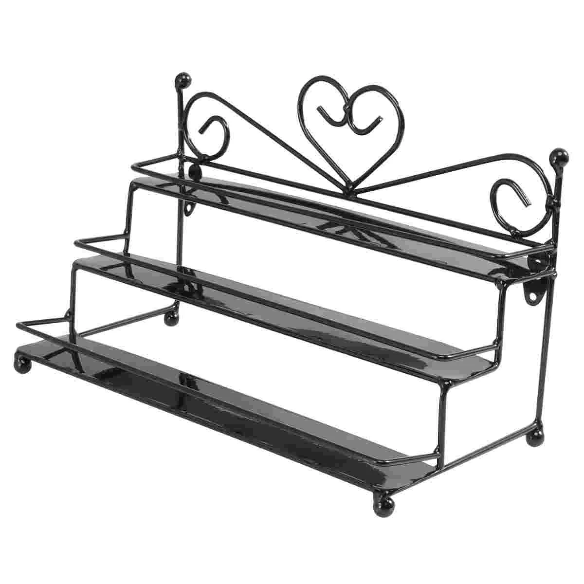 

Metal Nail Polish Organizer Holder Table Nail Posh Dispaly Organizing Rack (Black) Nail Polish Organizer Rack