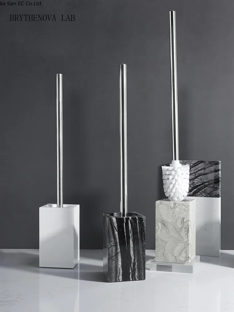 European high-grade marble toilet brush Light luxury toilet Bathroom Brush Long Handle Cleaning Bathroom Accessorie