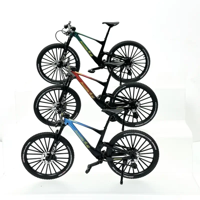 Nuovo modello 1:8 bicicletta in lega pressofuso giocattolo in metallo bici in miniatura montagna dito graduale modello di bicicletta simulazione collezione giocattoli