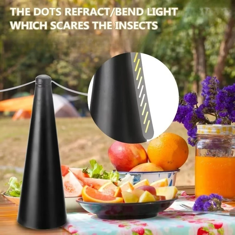 Portable Rotating Fly Repellent Table Fan Physical Light Reflection Insect Deterrent for Home Restaurant Outdoor