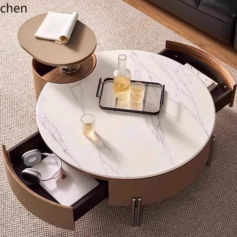 Mesa de centro W5.19 para sala de estar, elevatória, para apartamento pequeno, moderna, de luxo leve, criativa e para momentos de lazer.