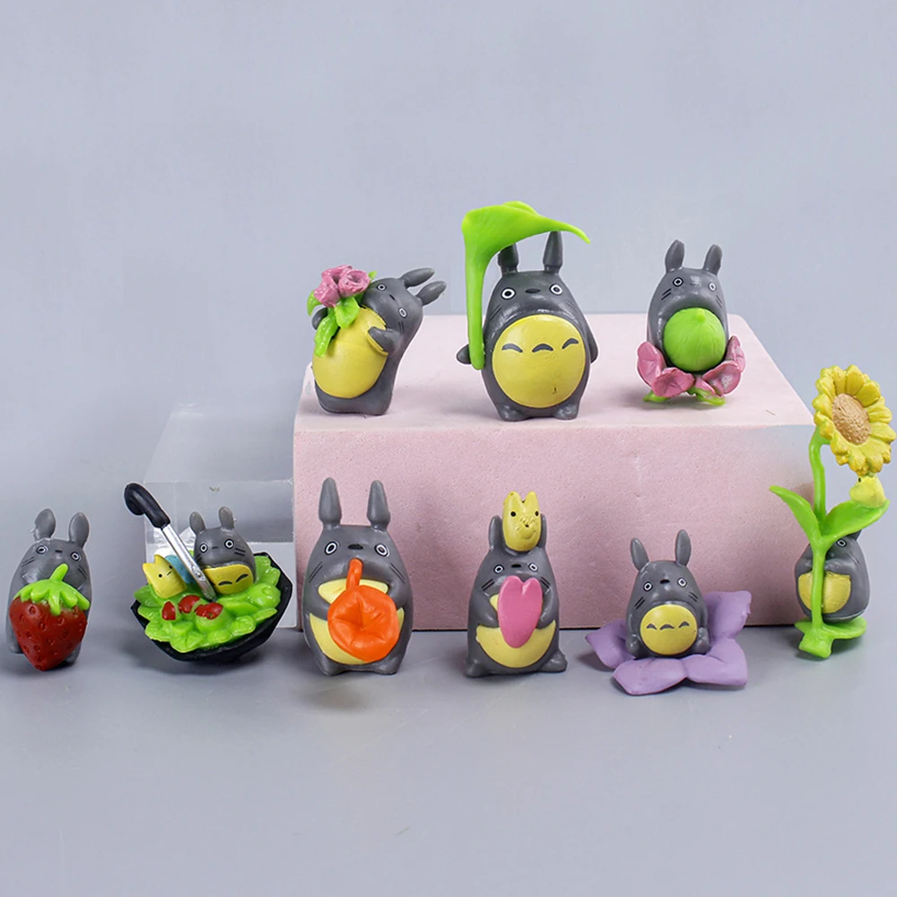 1-12 stücke Anime Miyazaki Hayao Serie Totoro Figur Mini Statue Niedlichen Spielzeug Zimmer Ornamente Pvc Figuren Spielzeug Kind geschenke Sammlerstücke – Detail 9