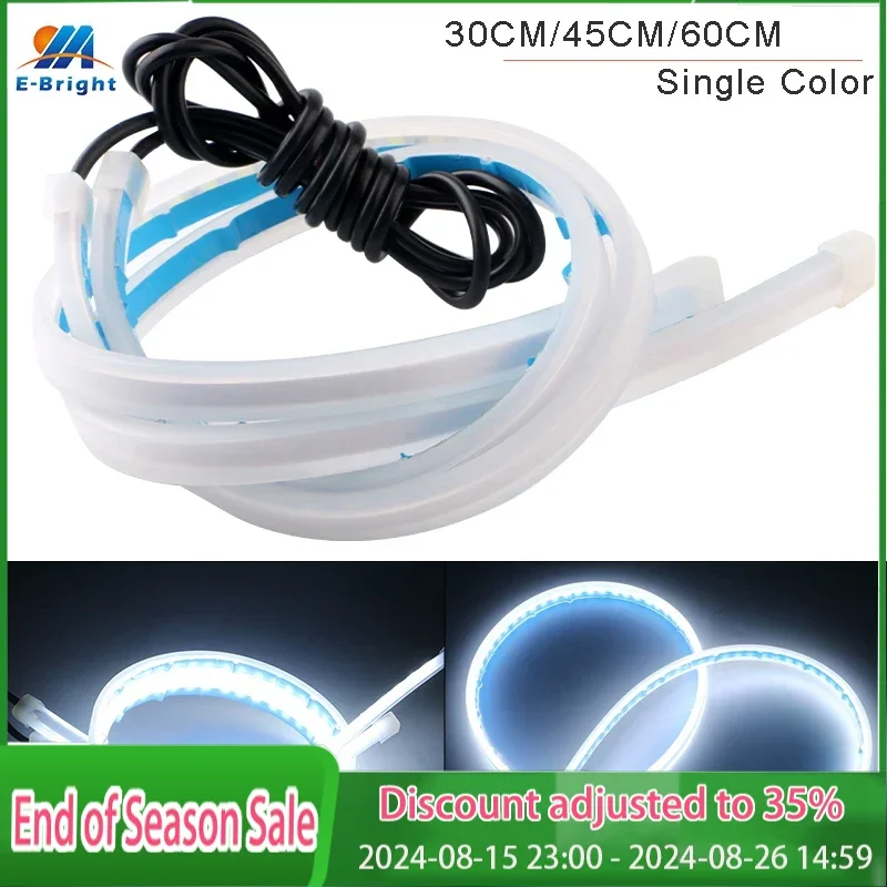 

2pcs DRL Car Flexible LED Daytime Running Lights Turn Signal Lamp Headlight Waterproof 30cm 45cm 60cm White LED Light Accessorie