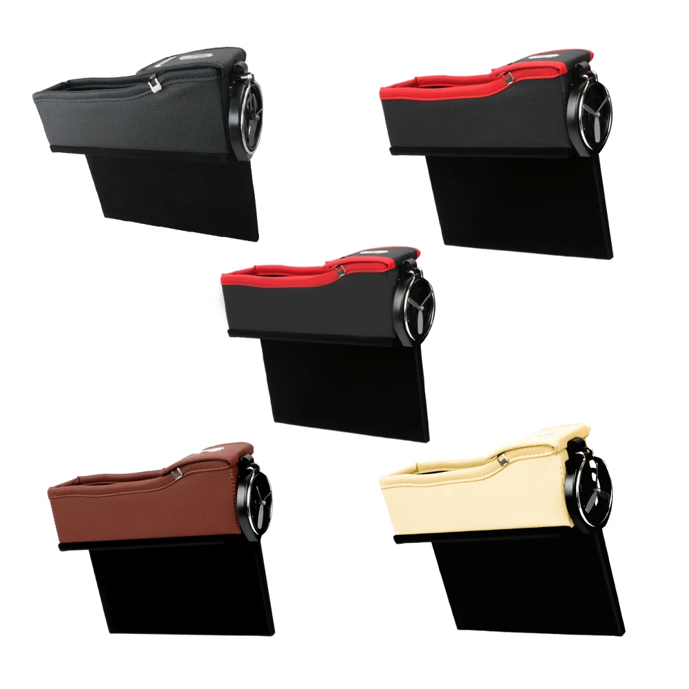 

Black; Black and Red; Brown or Beige for the passenger side seat gap on the right side on most common Left Hand Drive model cars