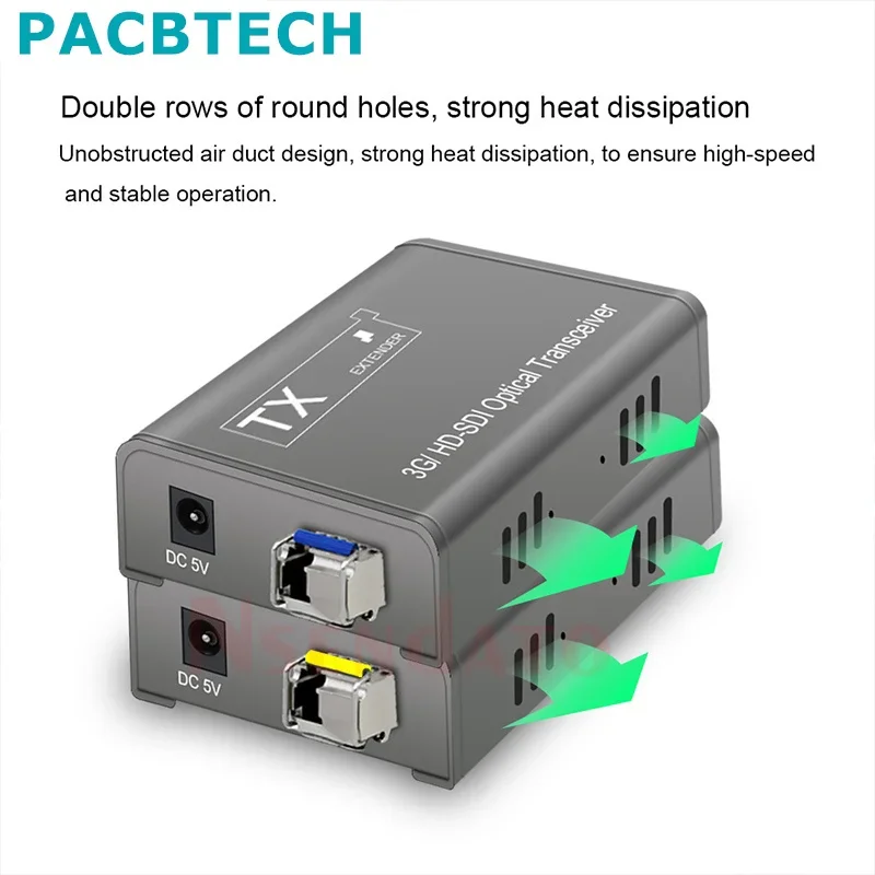 

3G SDI Fiber Extender Converter, 20km Singlemode Single Fiber with Transmitter & Receiver, LC Connector