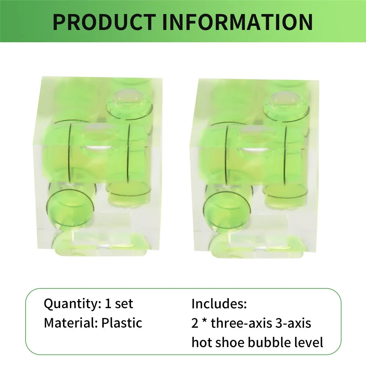N05R Triple 3 Hot Shoe Bubble Spirit Level Compatible for DSLR Camera (2 Pack)
