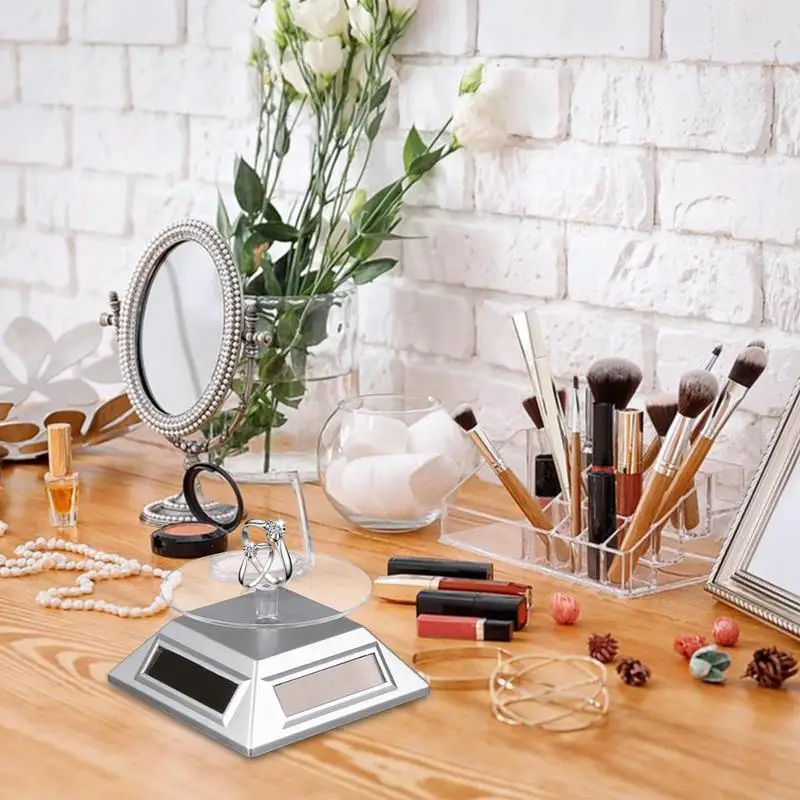 Rotating Display Plate 360 Degree Rotating Automatic Display Plate Manual Reversal Automatic Revolving Stand For Jewelry Cup