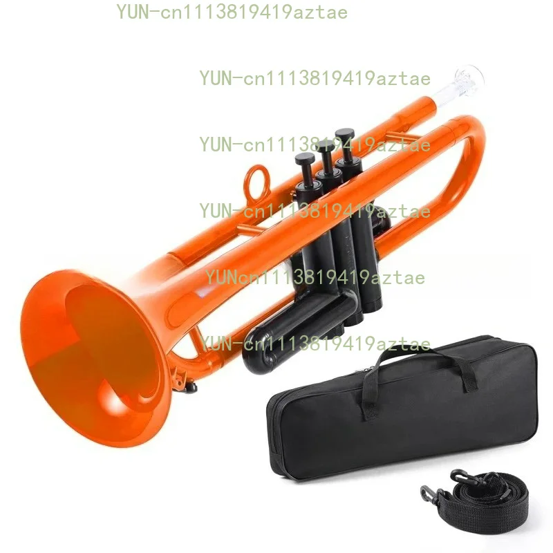 Bb&Cb Plastic Trumpet,Portable Plastic Trumpet Musical Instrument for Children, Adults, Beginner Learners and Student Performers