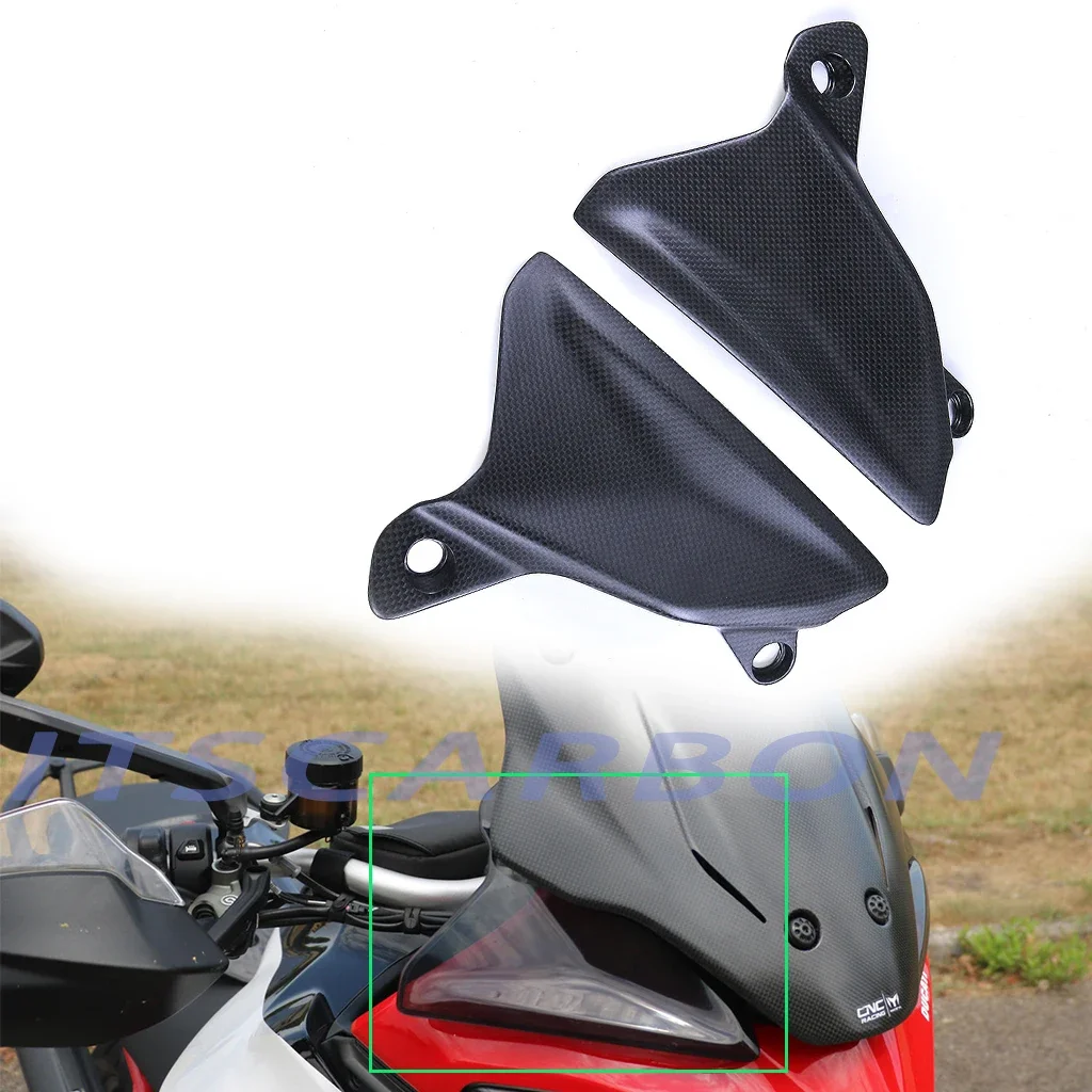 Windabweiser für Ducati Multis trada v4s 2021 2022 echte 100% Kohlefaser-Motorrad-Zubehör Kopfplatte