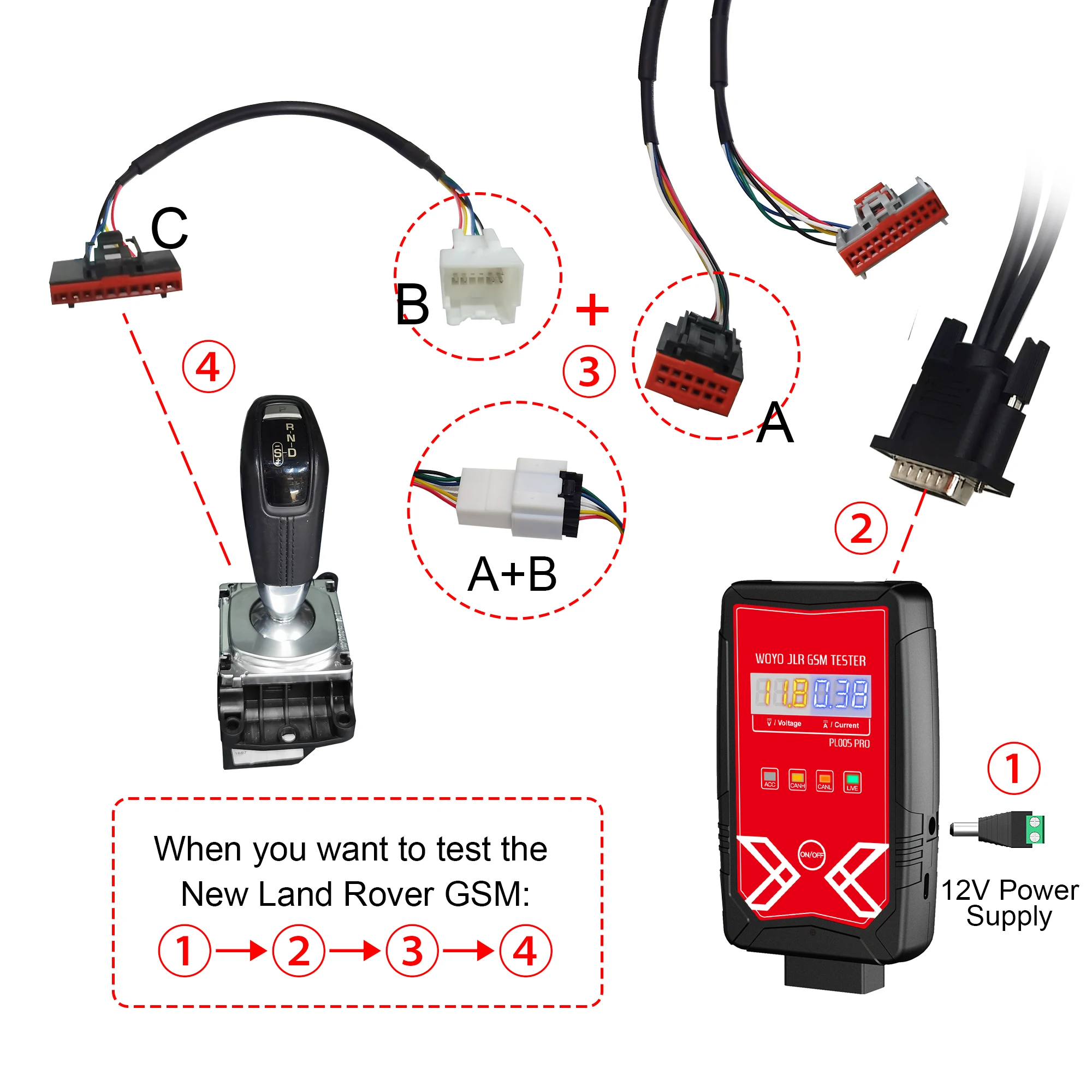 WOYO PL005 PRO Upgrade per Land Rover per Jaguar Transmission Gear Shift Module Tester Connect Automotive Diagnostic Scanner